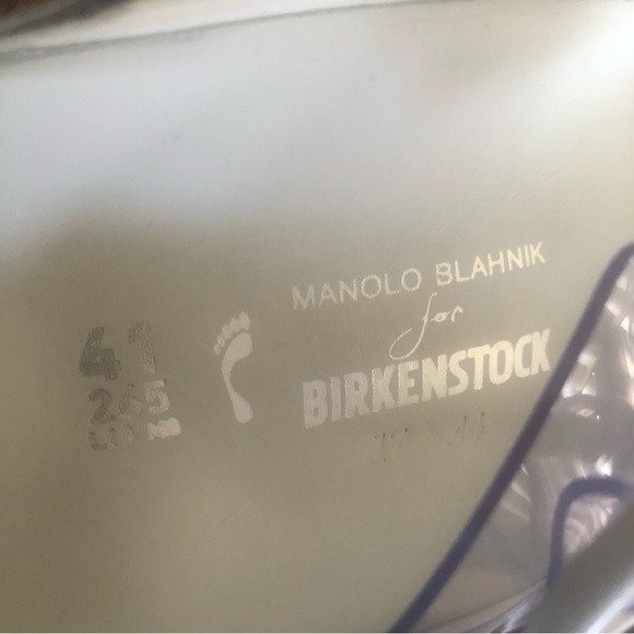 NIB $470 BIRKENSTOCK X MANOLO BLAHNIK Arizona Slide Sandal in size 41 EU! - Picture 12 of 16